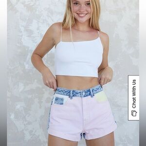 PacSun Multicolor Denim Mom Shorts